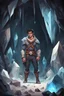 Placeholder: hero in a Cave of the Crystals stylized David Villegas