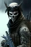 Placeholder: A soldier in the game modern warfare, he wears a skull mask with horns that covers his face. He is a sniper, but can also run point. His call sign is Wraith. Couple