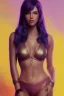 Placeholder: Full body portrait, painting, medium shot lady 3DTotal purple radiant midground gold gouache background