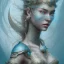 Placeholder: sango fantasy, fantasy magic, intricate, sharp focus, illustration, highly detailed, digital painting, concept art, matte, artgerm and paul lewin and kehinde wiley, masterpiece sexy lips Asian lady body mermaid turquoise space lady beach sea