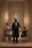 Placeholder: llustrate the presidential box on the balcony level, portraying Abraham Lincoln, his wife, and their guests as they enjoy the play. Highlight the vulnerability of Lincoln without proper security, setting the stage for the impending tragedy