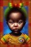 Placeholder: african baby in space, ghana colours, high detail