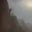 Placeholder: man going off a cliff