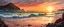 Placeholder: beach, intricated details, sunset, hill background, realistic painting style, dramatic lighting