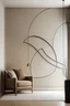 Placeholder: Design a mural with simple curves and arcs for a minimalistic composition that exudes simplicity and elegance."