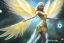 Placeholder:  beautiful cosmic fairy, long hair, golden skin, nice smiling, transparent wings, magic glamour make up, delicate colors, beautiful glamour galactique dress, ultra sharp focus, 8k, unreal engine 5, extremely sharp detail, light effect, soft light atmosphere of a spaceship, smooth, full of details, face in front, complete vision of face and hair and body