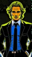 Placeholder: Diego Forlan Football soccer player posing black suite. Dark detective comic. Book cover detective mistery 1990.