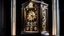 Placeholder: An amazing atompunk grandfather clock, zeolite, illuminated, cinematic,