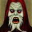 Placeholder: Vampire with yellow eyes with Cthulhu tentacle beard grey skin and vampire fangs and vampire bat nose as a Russian Orthodox