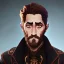 Placeholder: Portrait of a 30 year old warlock like Jake Gyllenhaal and Sherlock Holmes