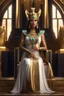 Placeholder: Cleopatra ((masterpiece)), (ethereal beauty:1.3), iconic asp headpiece, (historically accurate attire:1.4), kohl-lined eyes, (intricate gold jewelry:1.3), UHD, 64K, hyperrealistic, vivid colors, atmospheric godrays, (glow effects:1.2), 8K resolution, throne room background with hieroglyphics, HDR depth, 4K ultra detail, commanding regal aura, real photo