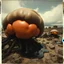 Placeholder: Photography polaroid close-up of a random landscape with massive odd Yves Tanguy incomprehensible style Surrealism, glossy, organic, creepy tumor mass growing, strong texture, fiotti di liquido nero, horror, panic, obsessive, hypnotic