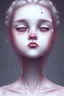 Placeholder: Crying girl, sad, expressive, emotive, frowning, furrowed eyebrows, pouting lips, soft pastels