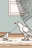 Placeholder: ant quickly bit him on the foot. Feeling the pain, the bird catcher dropped his net and let out a light scream. The dove noticed it and quickly flew away