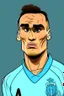 Placeholder: Lautaro Martinez Argentine football player , cartoon 2d