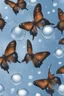 Placeholder: butterflies and bubbles in the snow