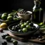 Placeholder: Enjoy moments of love with green and black olives for breakfast