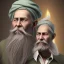 Placeholder: An old man with a long beard old Arabic and green Turkish turban feature ray tracing 4k realistic