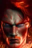 Placeholder: a man with fiery red hair and fiery red eyes burning with passion.