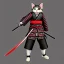 Placeholder: Un chat, anthropomorphique, habillé comme un samurai, portant un katana, très detaillé, réaliste, très détaillé, représentation 3d, très précis.