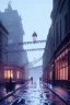 Placeholder: London street, Realistic night christmas, snow, 4k, big tree christimas, intricate, bump