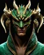 Placeholder: Dragon man with dragon mask over his eyes and forehead, Realistic cool art, 12k, 3d, realistic, full head, full body