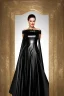 Placeholder: woman, black leather gown, evil godmother, old