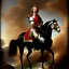 Placeholder: portrait of horse riding Rembrant style