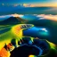 Placeholder: Volcanoes National Park, Rwanda,aerial view,extremely detailed digital painting, high resolution,8k, realistic, beautiful, volumetric lighting, mystical colors ,perfectly centered image, perfect composition, rim light, beautiful lighting,masterpiece, stunning scene, raytracing, anatomically correct, in the style Van Gogh and robert e howard and Ken Kelley and Ohrai Noriyoshi and Simon Bisley and tomzj1.