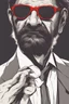 Placeholder: an angry man who looks like Hans Gruber wearing solid red glasses