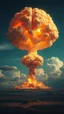 Placeholder: nuclear explosion cloud, the top is crossed with a human brain