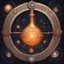 Placeholder: Bordered digital illustration of a Celestial Alembic. in the style of kaja foglio, Symbolism and Hermeticism. High quality, masterpiece. Dungeons And Dragons