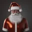 Placeholder: futuristic santa made of rusted metal