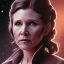 Placeholder: old carrie fisher embracing harrison ford in star wars, waist up portrait, photorealistic faces, intricate, masterpiece, expert, insanely detailed, 4k resolution, cinematic smooth, intricate detail , soft smooth lighting, soft pastel colors,