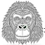 Placeholder: gorilla, realistic, coloring page, Animal, mandala, only draw lines, coloring book, clean line art, wildlife-inspired, kid style, –no sketch, color, –ar 3:4, white background, minimalistic black lines, 8k, minimal black color, low level black colors, coloring page, use pure black and white colors, avoid thick black colors, thin black line art, avoid colors, perfect shape, perfect clear lines, clear edges, fill total edges, exact perfect edges, not use black colors, dont use black colors