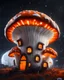 Placeholder: An illogically floating mushroom house on a clear night. white and white and orange, Stars Dark cosmic interstellar. Detailed Matte Painting, deep color, fantastical, intricate detail, splash screen, hyperdetailed, insane depth, concept art, 8k resolution, trending on Artstation, Unreal Engine 5, color depth, backlit, splash art, dramatic, High Quality Whimsical Fun Imaginative Bubbly, perfect composition