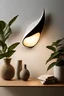 Placeholder: Wall lamp inspired by leaves, organic form, minimalist design syle and multifunction.