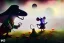 Placeholder: A Plague Doctor and a Mouse expand their minds with psychedelic mushrooms whilst running on the moon, by Dreamworks