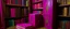 Placeholder: A magenta arcane library with psychic books designed in Navajo yarn painted by Leonardo da Vinci