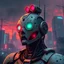 Placeholder: robot, dystopia, post-apocalypse, cyberpunk aesthetic