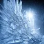 Placeholder: celestial, ice crystals, snow, icicles, reflections