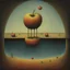 Placeholder: Surreal horror style by Pawel Kuczynski and Victor Pasmore and Beksinski and Arthur Secunda and Bocklin, surreal abstract art, apples representing paranoid deep-seated fears of being watched, metaphoric sinister anthropomorphic weirdlings, weirdcore, unsettling, asymmetric diagonal abstractions, surreal masterpiece, bright colors, metaphoric, creepy, never before seen art of beyond, textured dark oil painting