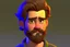 Placeholder: Andrew Garfield with a beard in Pixar style