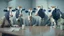 Placeholder: antropomorphic cows at a business meeting
