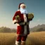 Placeholder: franz frazetta styl,santa claus in the middle of the corn field