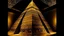 Placeholder: A dark golden Egyptian pyramid palace designed in ancient Greek pottery painted by Salvador Dali