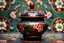 Placeholder: realistic photo of old Chinese cloisonne pot
