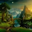 Placeholder: Epic Drawing of scenery of the LOTR ,The Hobbit, Van gogh Style, 8k