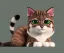 Placeholder: cute cat illustration isolated คมชัด