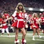 Placeholder: Taylor Swift as a cheerleader for the Kansas City Chiefs.